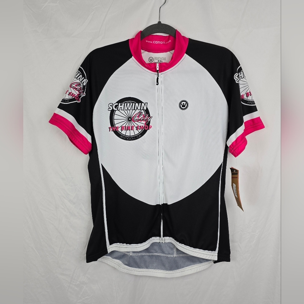 Canari Full Zip Cycling Jersey SS Club Schwinn Women's sz XXL NWT